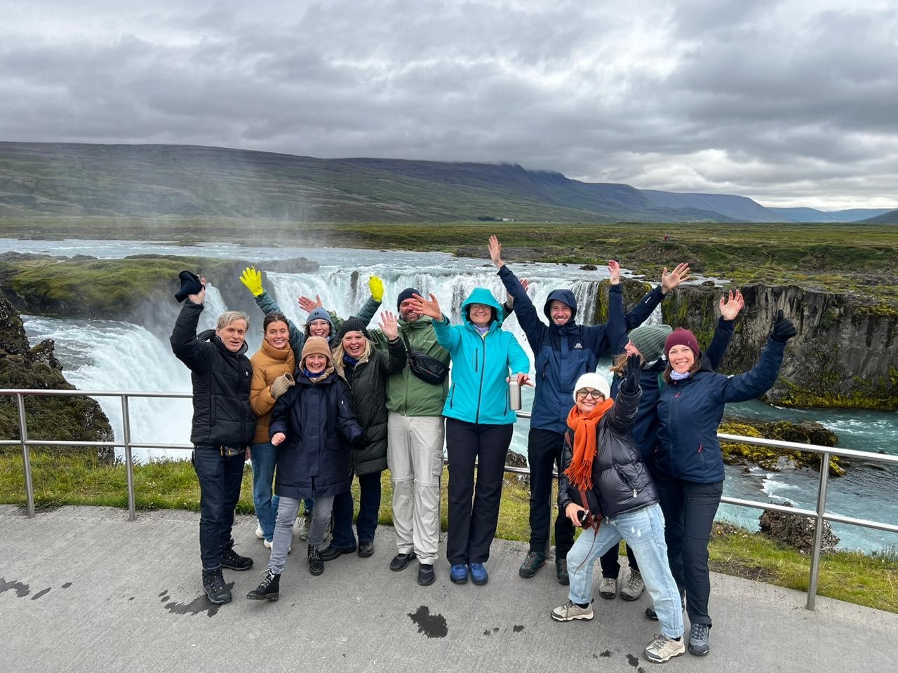 ICEBERG researchers at Goðafoss, August 2024